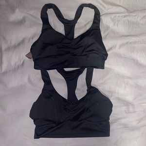 Two Matching Bombshell Sportswear Sports Bras, cut out back
